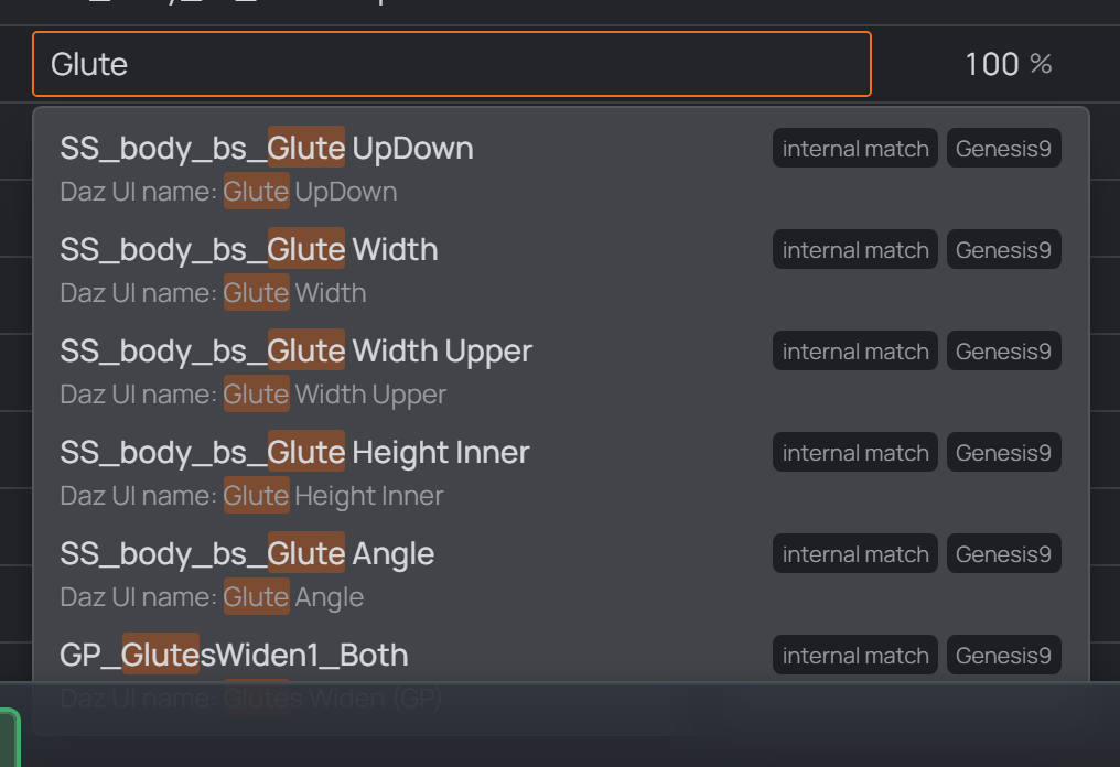 Parameter name autocomplete suggestions